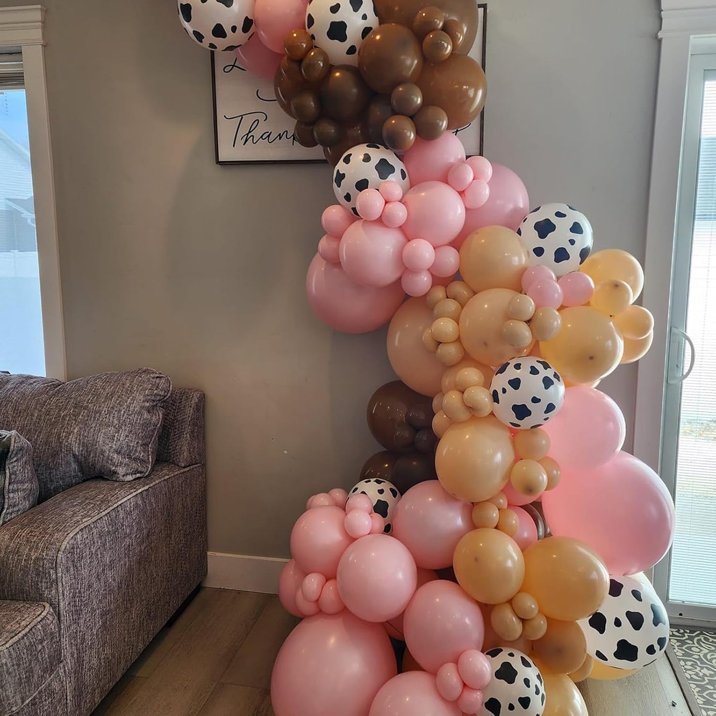 Cow Print Balloons, 52 PCS 12 Inch Maca Pink Brown Rose Gold Cow Balloons Helium Latex Balloons for Birthday Baby Shower Cow Print Party Cowgirl Rodeo Party Farm Party Decorations Supplies