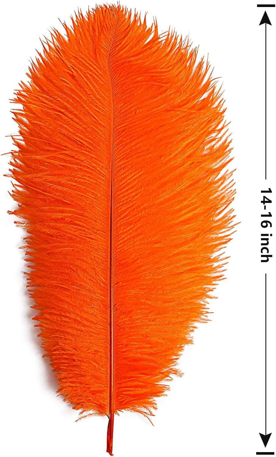 THARAHT Orange Ostrich Feathers 12pcs Large Natural Bulk 14-16Inch 35cm-40cm for Wedding Party Centerpieces Halloween and Home Decoration Feathers