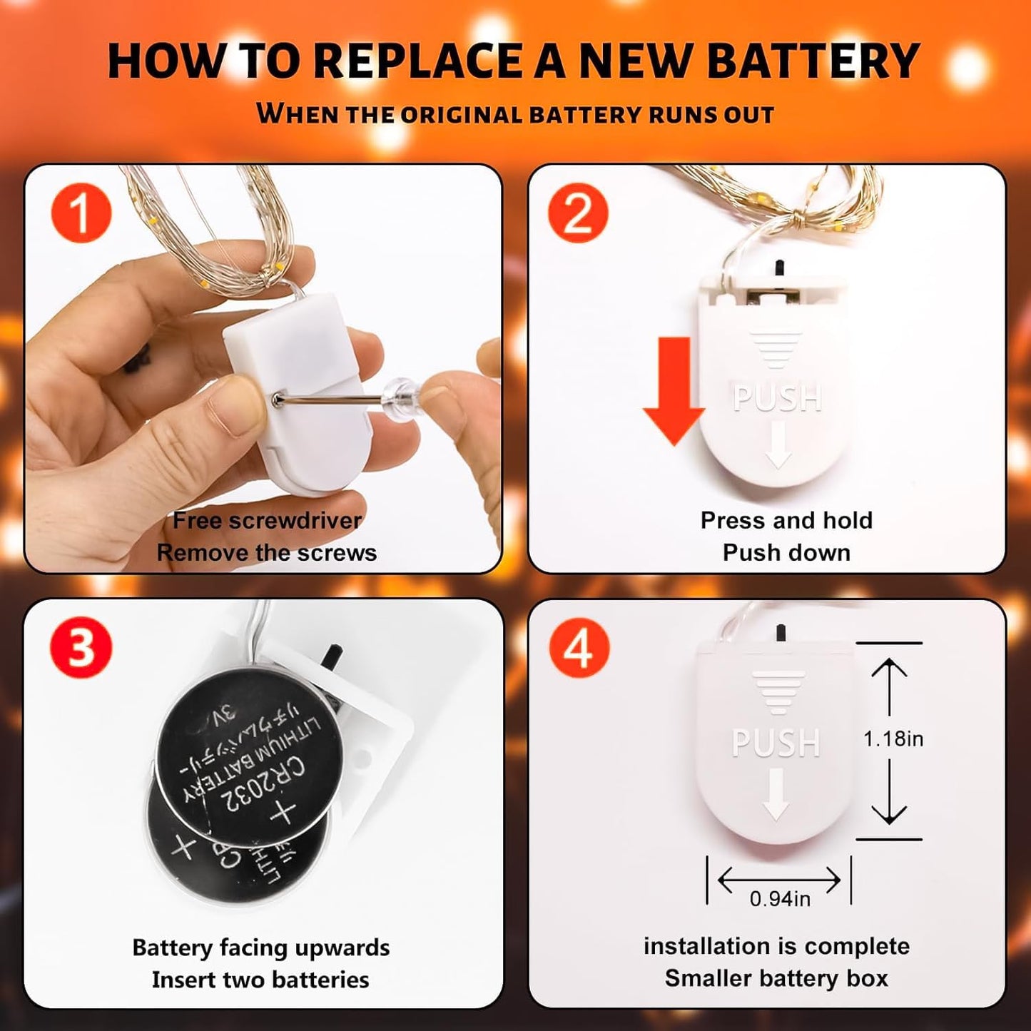 HXWEIYE 12 Pack 7ft 20LED Orange Fairy Lights Battery Operated for Mason Jar DIY Wedding Party Bedroom Patio Christmas Décor