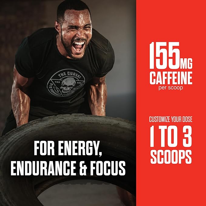 JNX SPORTS The Curse! Pre Workout Powder for Men & Women, Caffeine, Beta-Alanine, Creatine, L-Citrulline, 30 Servings, Watermelon Flavor – Boost Energy, Strength & Focus