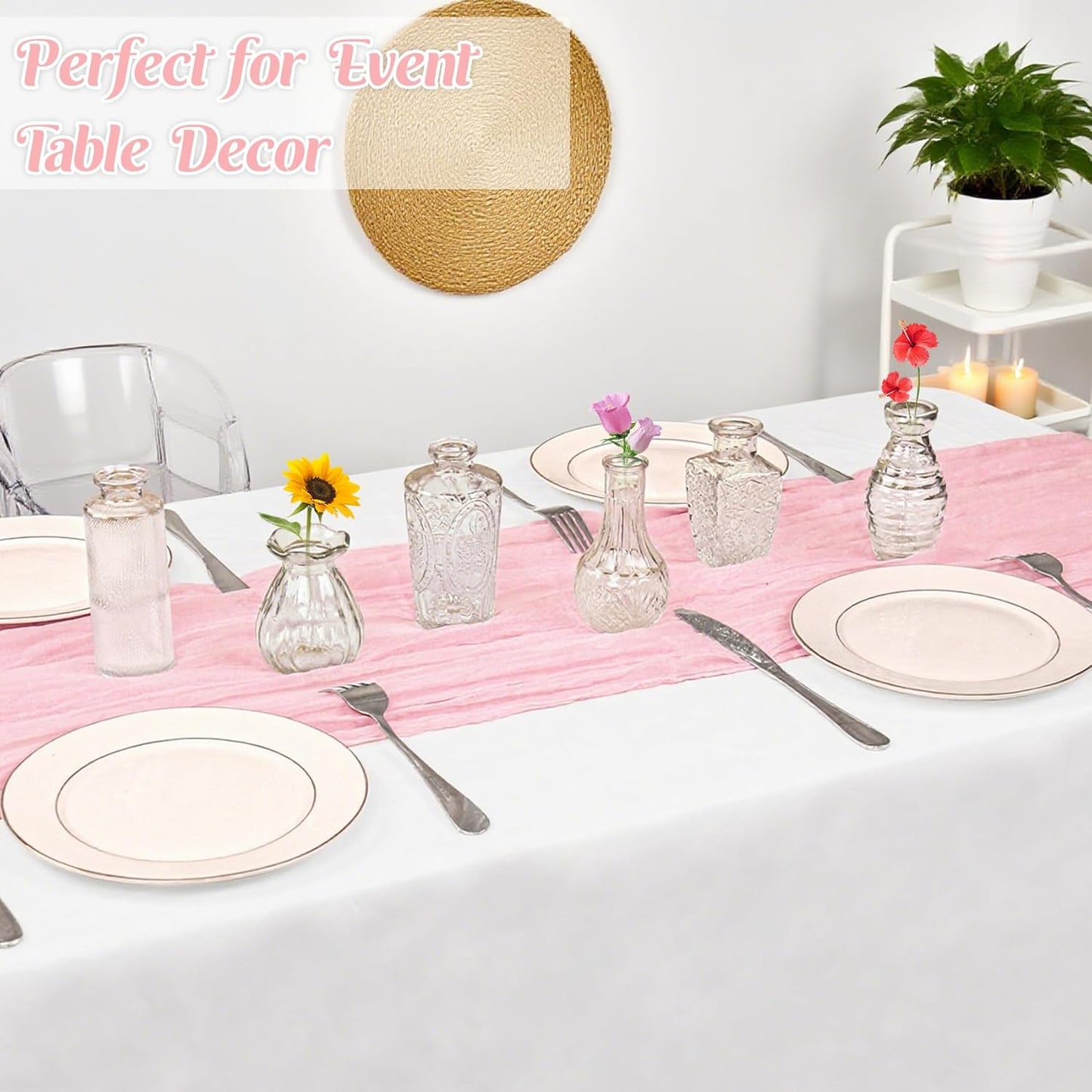 40Pcs Glass Bud Vase Set,Small Flower Vase for Tables Centerpieces Decor, Mini Vintage Clear Vase for Home,Wedding,Party Decorations（40 Pcs，Clear）