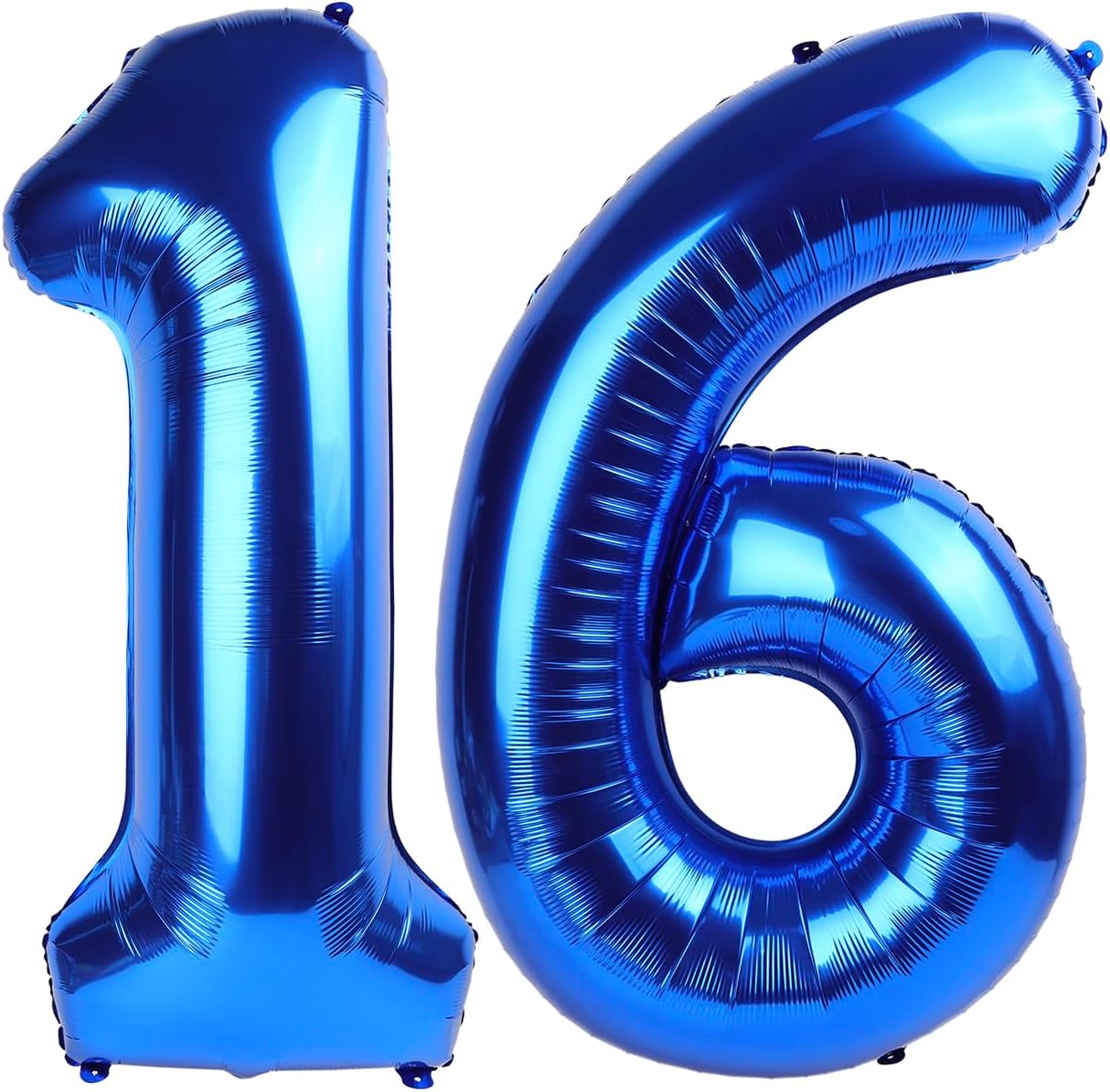Navy Blue Jumbo Number 16 Balloon 40 Inch, Boy Girl 16 Birthday Supplies, Foil Helium 16 Birthday Giant Balloon, Mylar Blue Number Balloons Anniversary Decorations