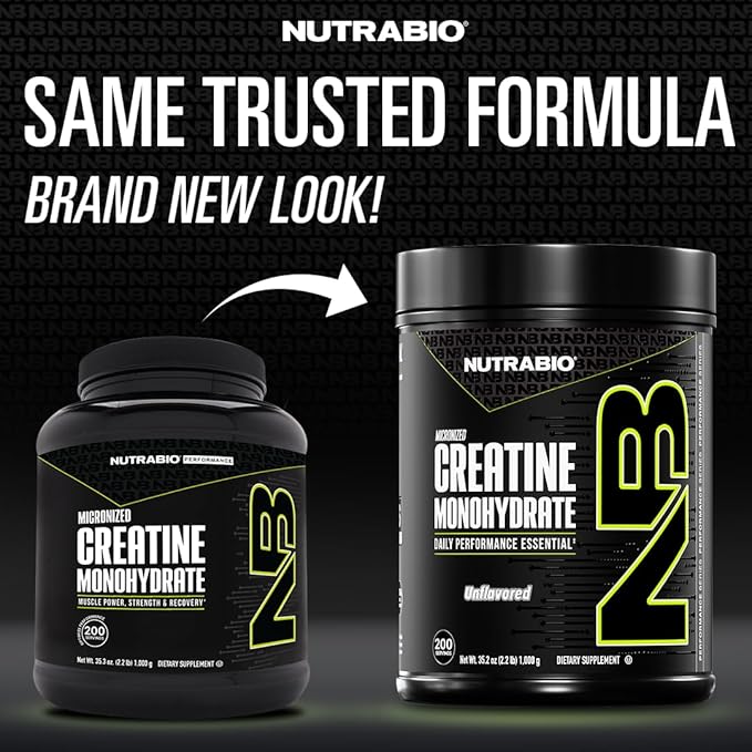 NutraBio Pure Micronized Creatine Monohydrate Powder Supplement, Unflavored, (1000 g) - Supports Bulk Muscle Energy, Recovery, and Strength - HPLC Tested Creatine Powder Supplement for Men and Women