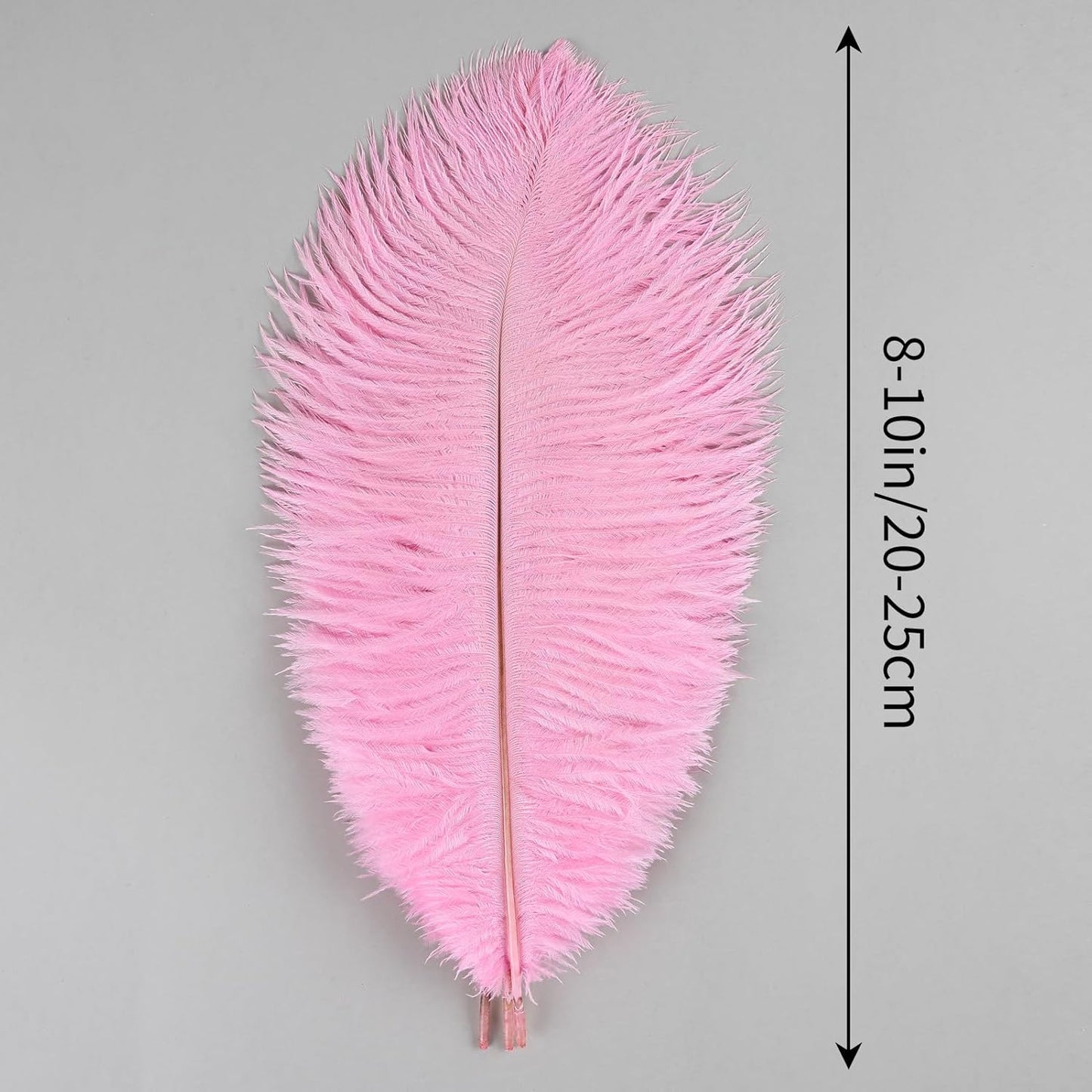 THARAHT Pink Ostrich Feathers 24pcs Natural Bulk 8-10Inch 20cm-25cm for Crafts Wedding Party Centerpieces Flower Arrangement Easter Gatsby and Home Decoration Feathers