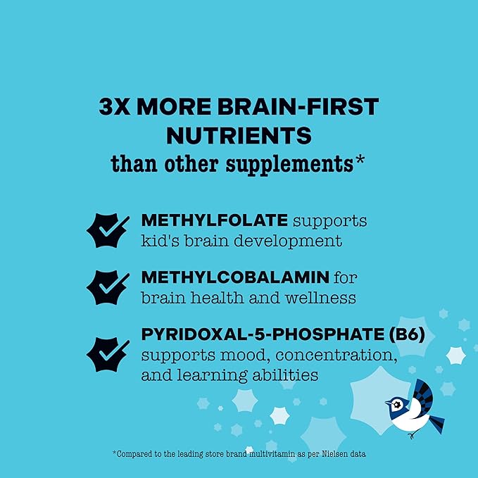 Best Nest Wellness Kids Liquid Multivitamin: Methylated Vitamins, Whole Food, Vegan, B12, Gluten-Free, Non-GMO Methylfolate Daily Liquid Vitamins for Kids with Immune Support -Strawberry Flavor, 16oz