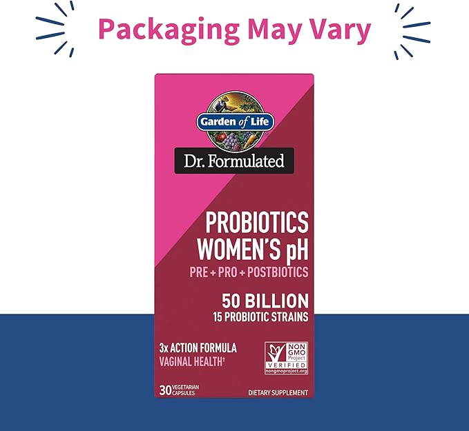 Garden of Life Dr Formulated Once Daily 3-in-1 Complete Prebiotics, Postbiotics & Probiotics for Women, PRE + PRO + POSTBIOTIC Supplement for Women’s Digestive, Immune & Vaginal Health, 30 Day Supply