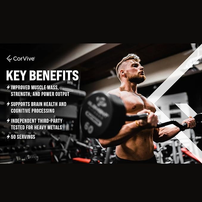 Creatine Monohydrate - Pure & Unflavored Creatine Powder - Vegan, Gluten Free, No Additives, Non-GMO - Easy-Mix Formula for Strength & Performance Support - 5 g per Serving - 50 Servings