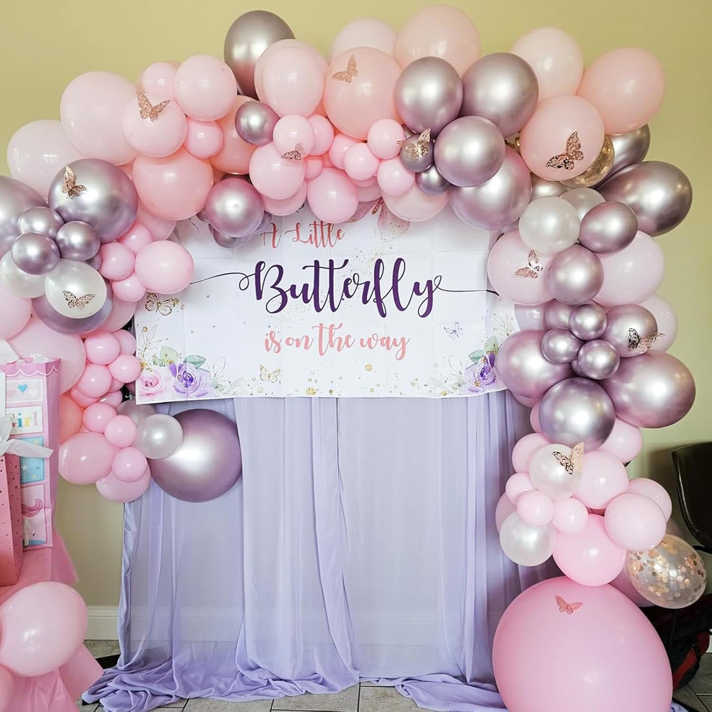 Togvu 60PCS 12 Inch Metallic Purple & Pink Balloons, Perfect for Girls' Birthday, Wedding, Baby Shower & Princess Theme Party