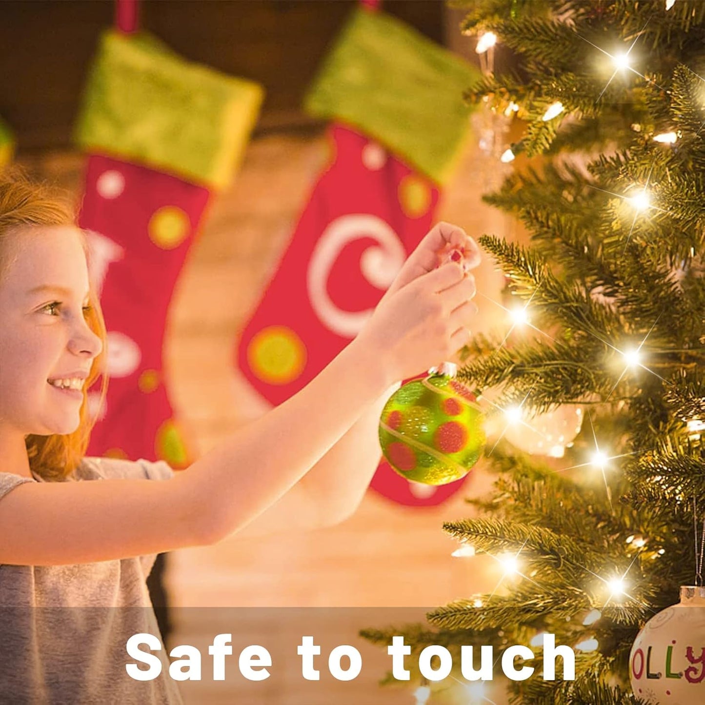 Christmas Lights for Tree 20Ft 100 Count Mini Lights Green Wire Christmas Tree Lights Waterproof Incandescent Bulb for Indoor Outdoor Xmas Holiday Wedding Home Party Decorations Clear