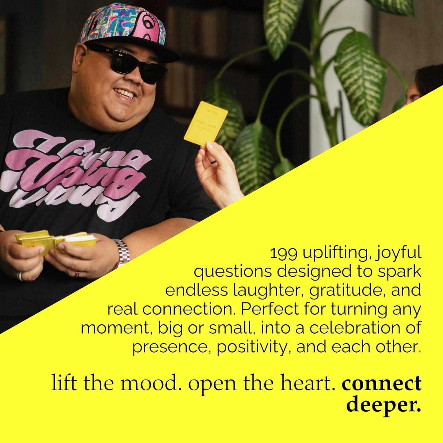 (THE AND) Good Vibes Edition - 199 Laugh Out Loud Conversation Cards for Friends, Family, Couples - Fun Icebreaker Cards to Connect - Stress Free Talking Game to Inspire Storytelling by The Skin Deep