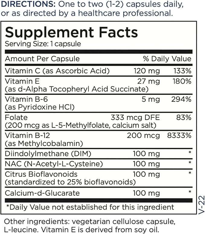 Metabolic Maintenance DIM Complex - 100mg DIM Supplement for Women and Men, Diindolylmethane for Hormone Balance, Estrogen, and Liver Health Support - 60 Vegetarian Capsules (Pack of 1)