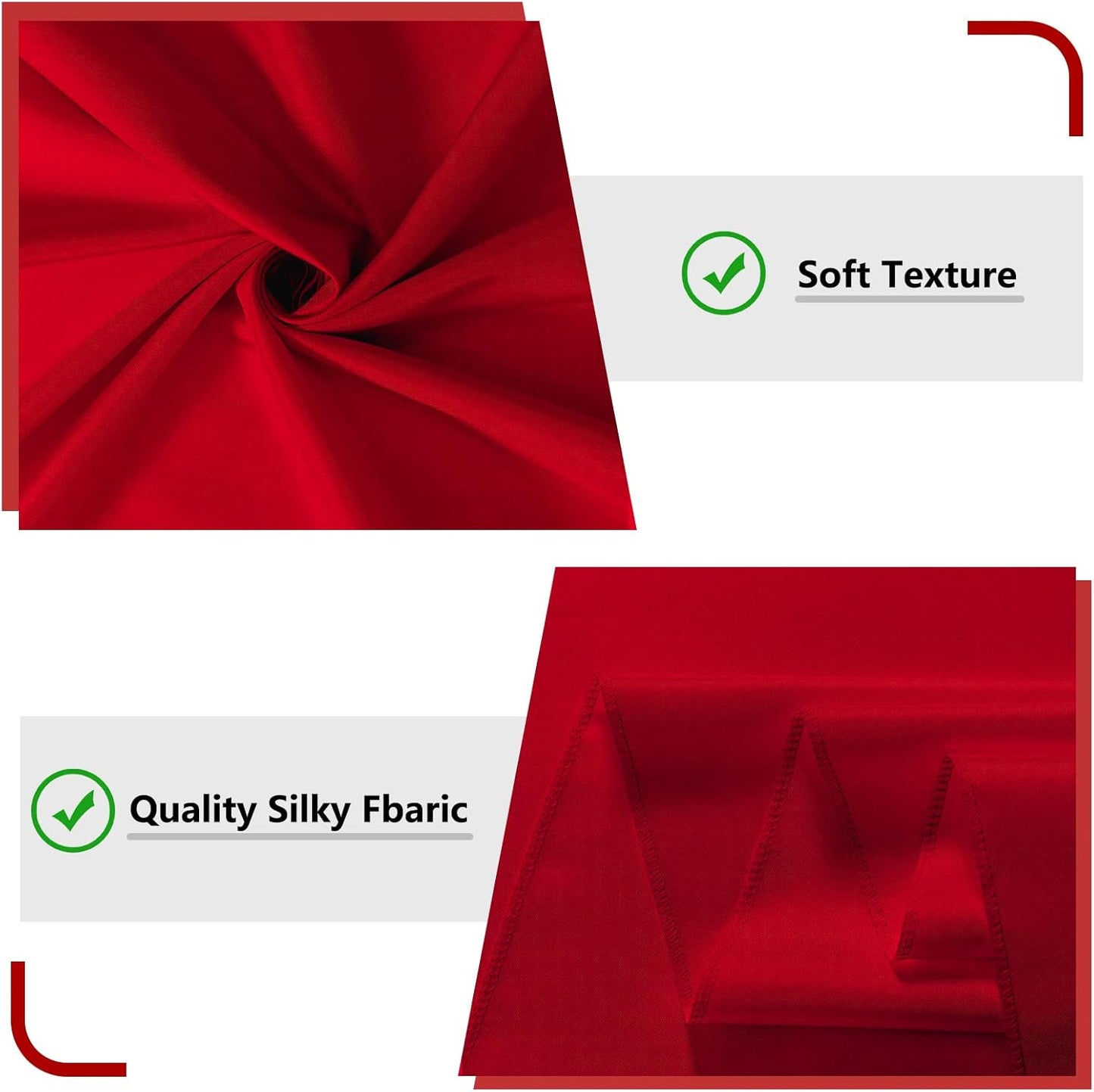 10ft x 7ft Red Backdrop Curtains for Party Valentine's Day Arch Stage Wedding Ceremony Curtains Fabric Photography Backdrop for Baby Showers Rod Pocket Home Decoration, 5ft x 7ft, 2 Panels