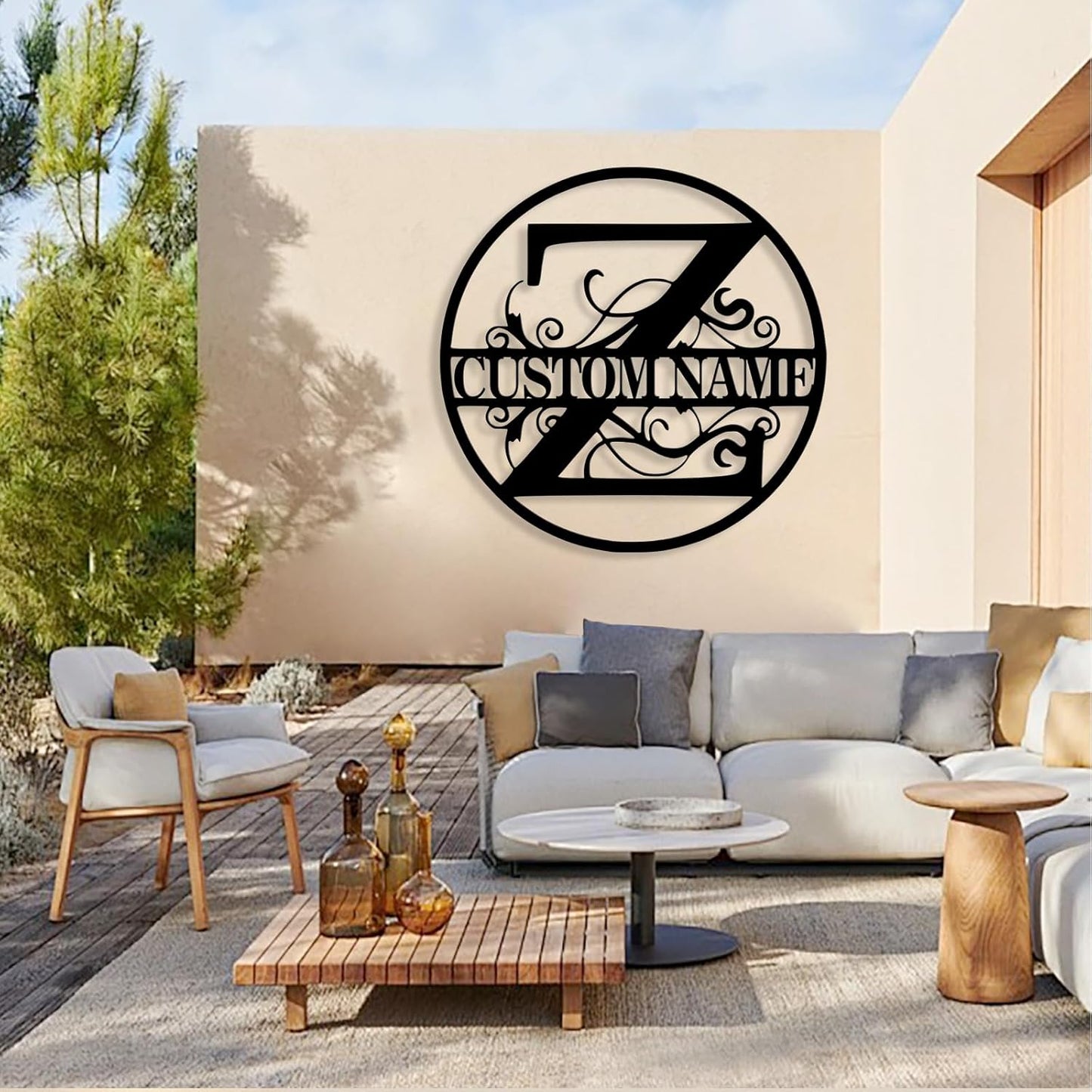 Custom Metal Name Sign, Personalized Family Last Name Signs for Home, Split Letter Monogram Wall Art Decor, Customized Metal Signs for Outdoor, Personalized Wedding Housewarming Gift