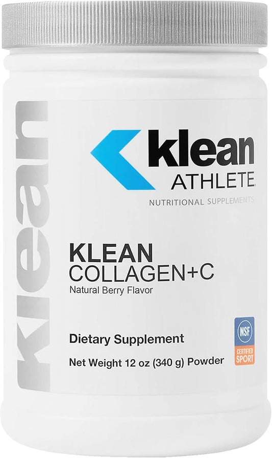Klean Athlete Klean Collagen+C - Collagen Peptides with Vitamin C - for Joint & Connective Tissue Support - 12 Ounces - Natural Berry Flavor