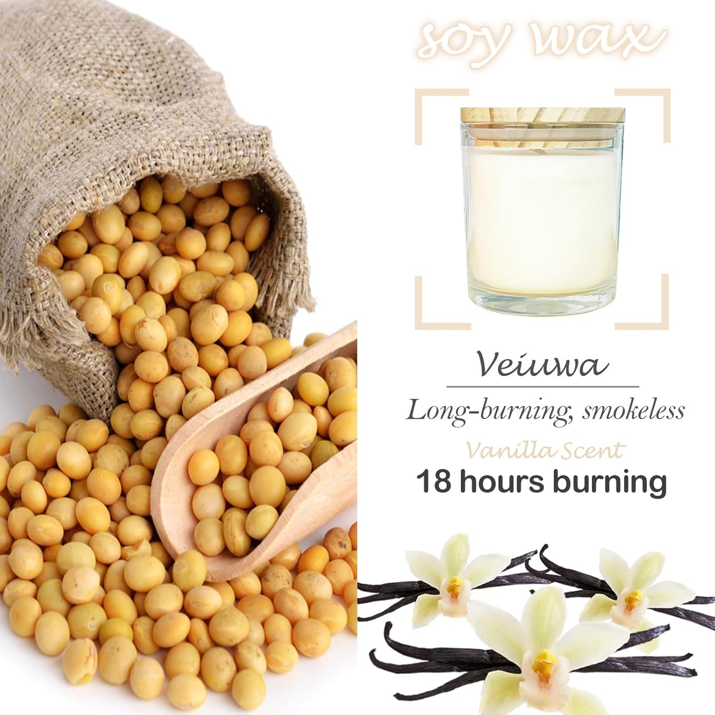 12 Pcs 6 Oz Bulk White Soy Candles,Vanilla Scented Candles Set,Bulk Aromatherapy Candle,Great Stress Relieving Scented Candle for Girls as a Gift for Birthdays, Weddings and More!