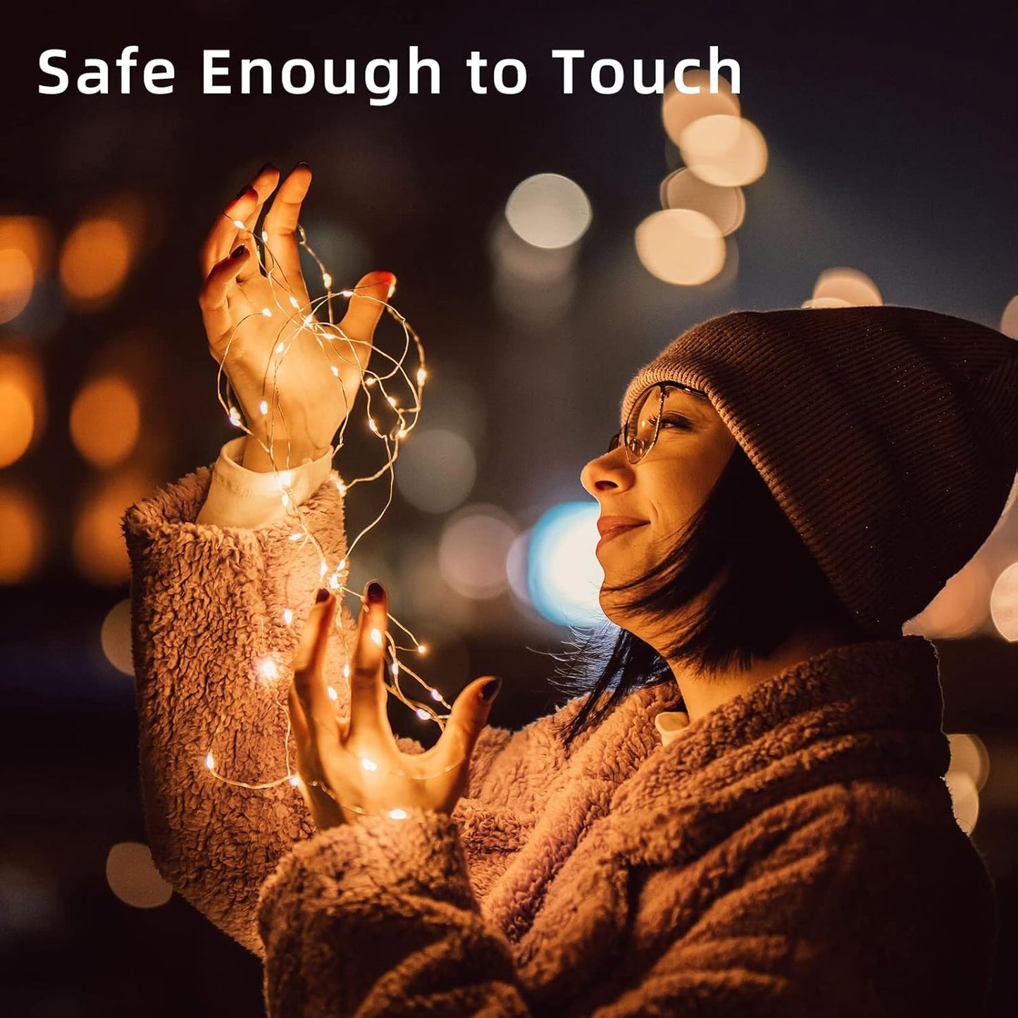 LAMPHOME 20 Pack Fairy Lights Battery Operated String Lights, 20 LED on 6.6FT Silvery Copper Wire, Firefly Fairy String Lights for Wedding Party Mason Jar Christmas Decoration(Warm White)