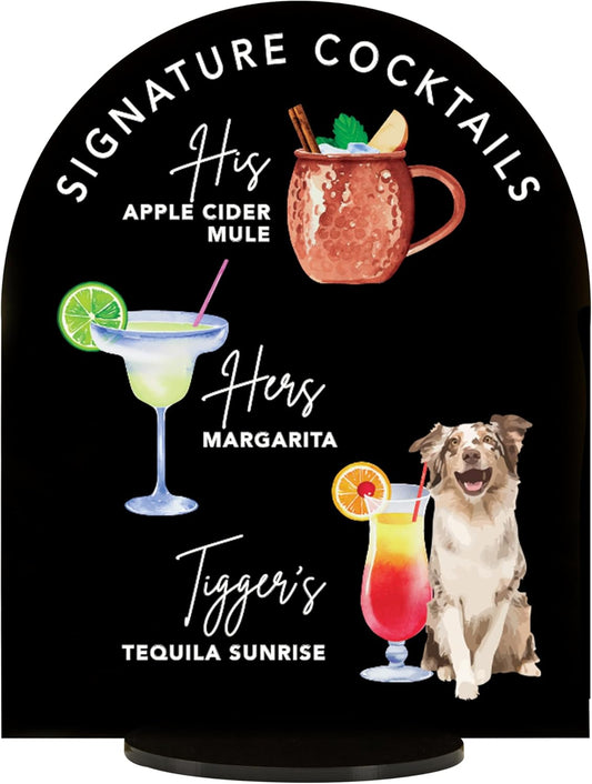 Pet Signature Drink Wedding Signs
