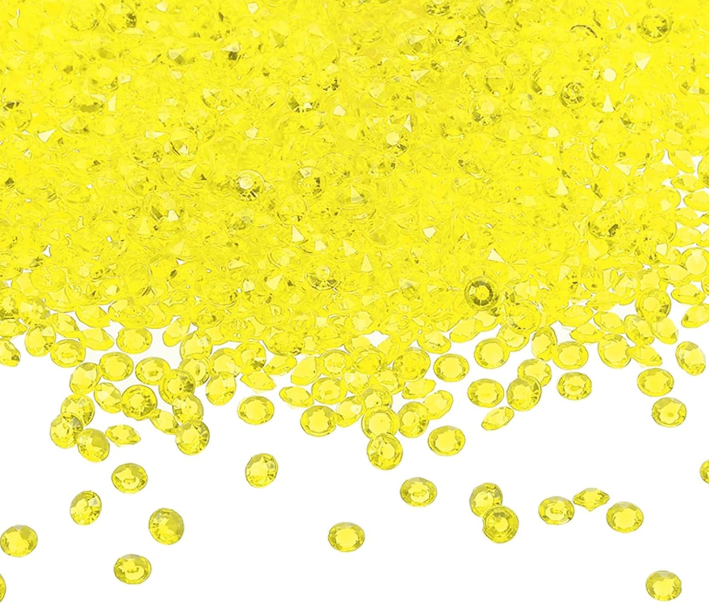 PATIKIL 10000 Pcs Wedding Table Scatter Confetti Crystals 4.5mm Acrylic Diamonds Vase Fillers Gems for Table Centerpiece Decorations Party Vase Beads, Light Yellow