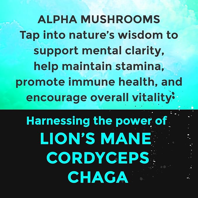 Fully Loaded Alpha Mushrooms - Adaptogen Nootropic Pouches (5-Pack, Mint) - - Lion's Mane, Cordyceps, & Chaga - 5 cans, 15 Pouches per can - Functional Mushrooms - Made in The USA