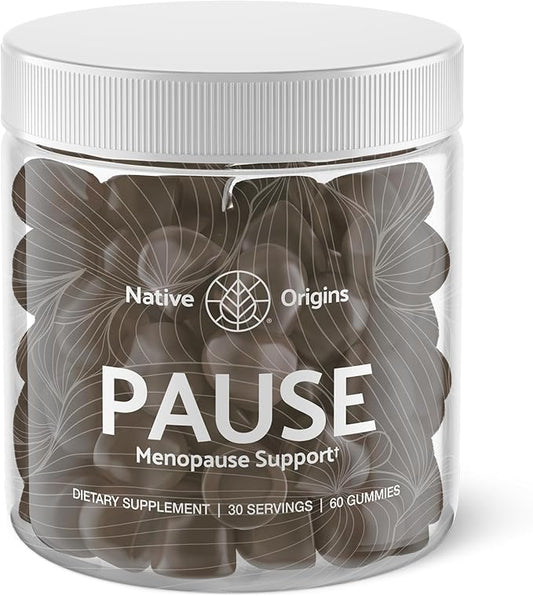 Menopause Gummies Hormone-Free Supplements for Women Supports Hot Flashes, Night Sweats & Mood Swings and Weight - Black Cohosh Saffron KSM-66 Fennel B6 and Chamomile - 30 Servings