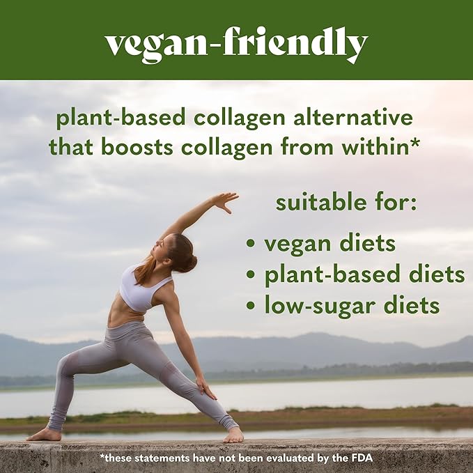 Matcha Beauty Vegan Collagen Booster Drink Blend: Plant Based Collagen Support Smoothie Drink Vegan Creamy Blend | Matcha Flavor | 1 Bag - 25 Servings per Bag
