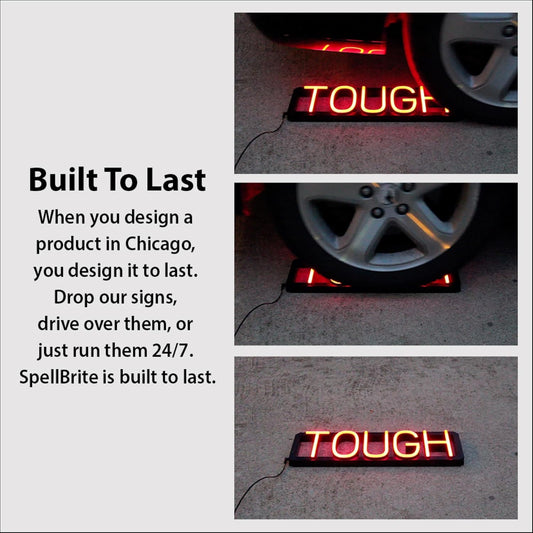 SpellBrite TO-GO BEER Sign | Beer-Related Sign with Neon Look, Green LED Light Source | 19.8" x 15.0"