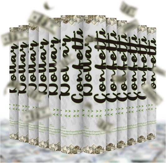 Confetti Poppers Prop Money Confetti Cannon 12 Pack Money Shooter Cannons with Mini 100 Dollar Bill 12 Inch Party Poppers Cash Cannon Bulk for Wedding Birthday Graduation Baby Gender Reveal Party
