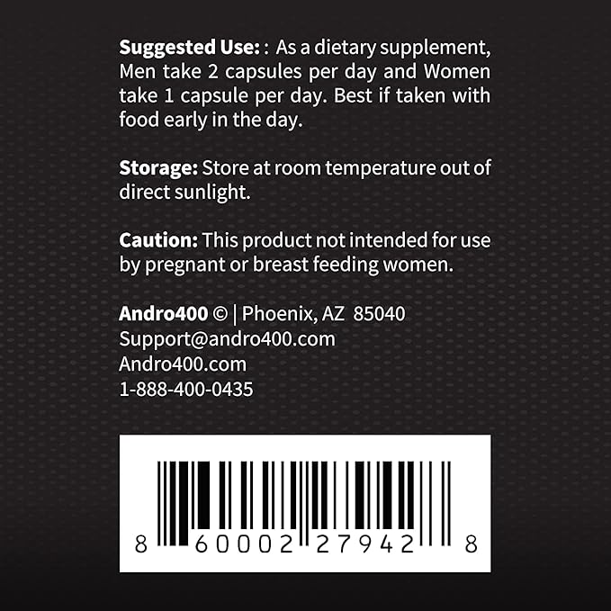 Testosterone Support for Men & Women – Tongkat Ali, L-Arginine & L-Citrulline – Energy, Vitality & Performance – 60 Capsules, 30-Day Supply