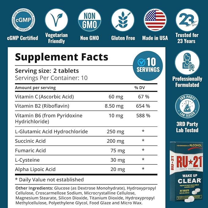 The Supplement for When You Want to Drink & Go to Work The Next Morning | Feel Better After Celebrating & Support Your Liver | Trusted for 23 Years | Made in USA (20-Pill x 6-Pack, 60 Servings)