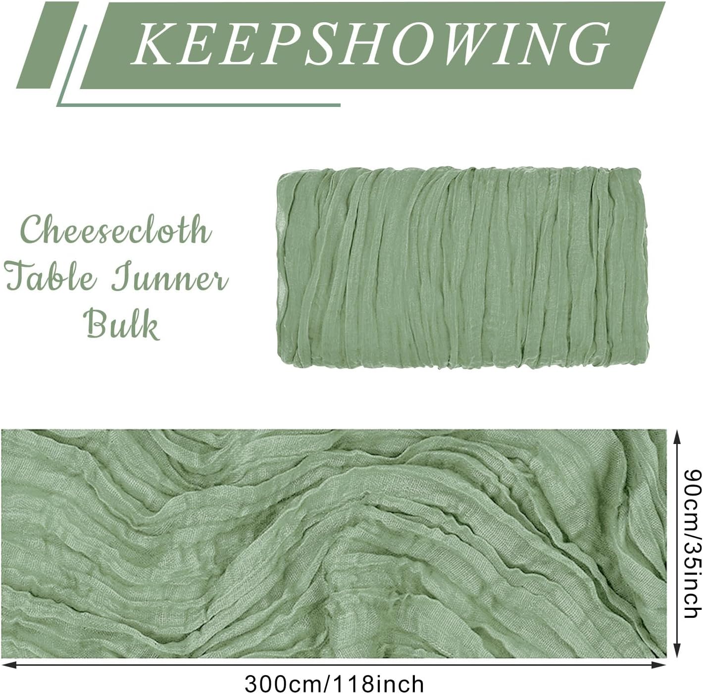 2 Pack Cheesecloth Table Runner 10Ft Gauze Boho Table Runners for Wedding Decor Bridal Shower Decorations Baby Shower Party(35" x 120")