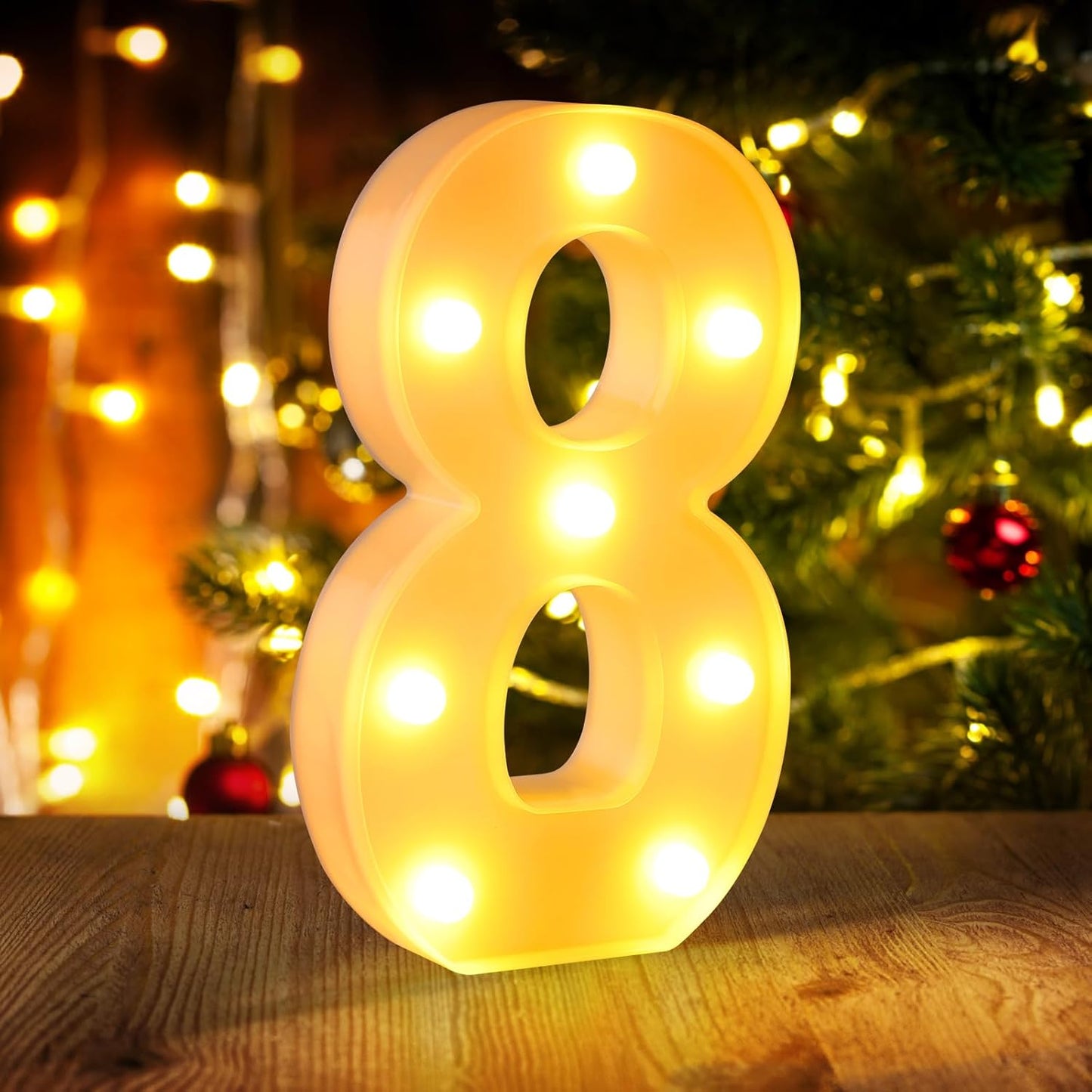 8th Birthday Decorations for Girls and Boys,8 Year Old Birthday Decorations for Centerpieces Table,Light Up Numbers 8 Sign Led for Party Backdrop Wall Decor for Wedding Anniversary Home