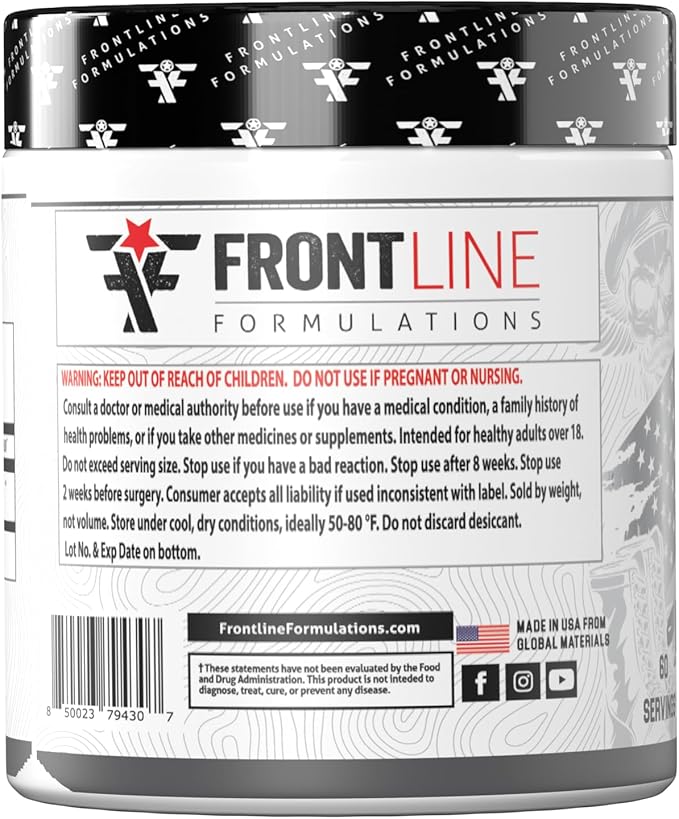 Creatine Monohydrate, Promotes Lean Muscle Growth, Unflavored, Aids Muscle Recovery, Post-Workout Supplement, Veteren Owned and Operated (60 Servings, Creatine Monohydrate)