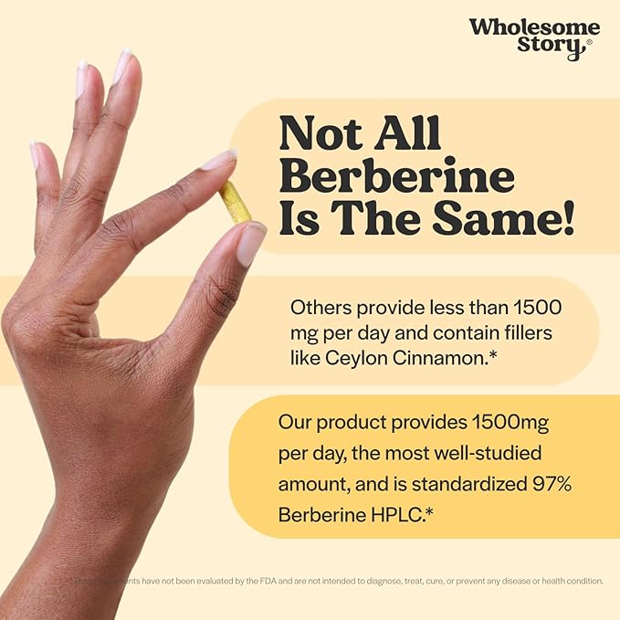 Berberine Supplement 1500mg | Berberine 500mg Per Capsule | 97% Standardized Purity | Supports Metabolic Profiles & Hormonal Balance | 90 Berberine HCL Capsules | Berberine Supplements 30-Day Supply