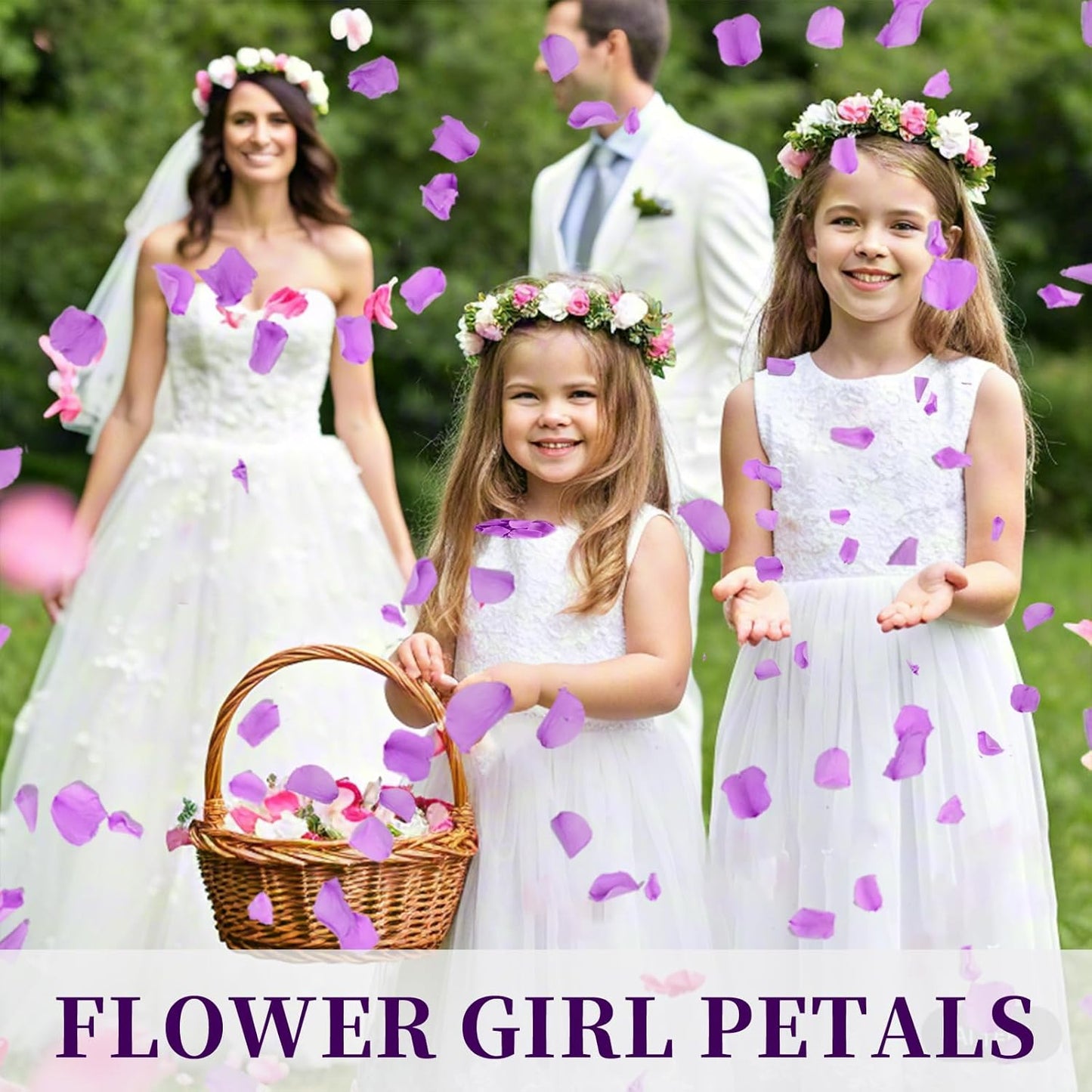 180 PCS Real Purple Rose Petals for Wedding, 1.76oz Dried Flower Petal for Flower Girl to Throw, Romantic Night Shower Party Proposal Centerpiece Table Decor