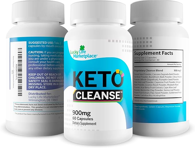 Keto Cleanse - Our Best Natural Keto Cleanse Supplement - Support Reduced Inflammation & Bloating - Promote Full Body Cleanse, Liver Cleanse, Colon Cleanse - Aid Energy Levels - Help Cleanse & Detox