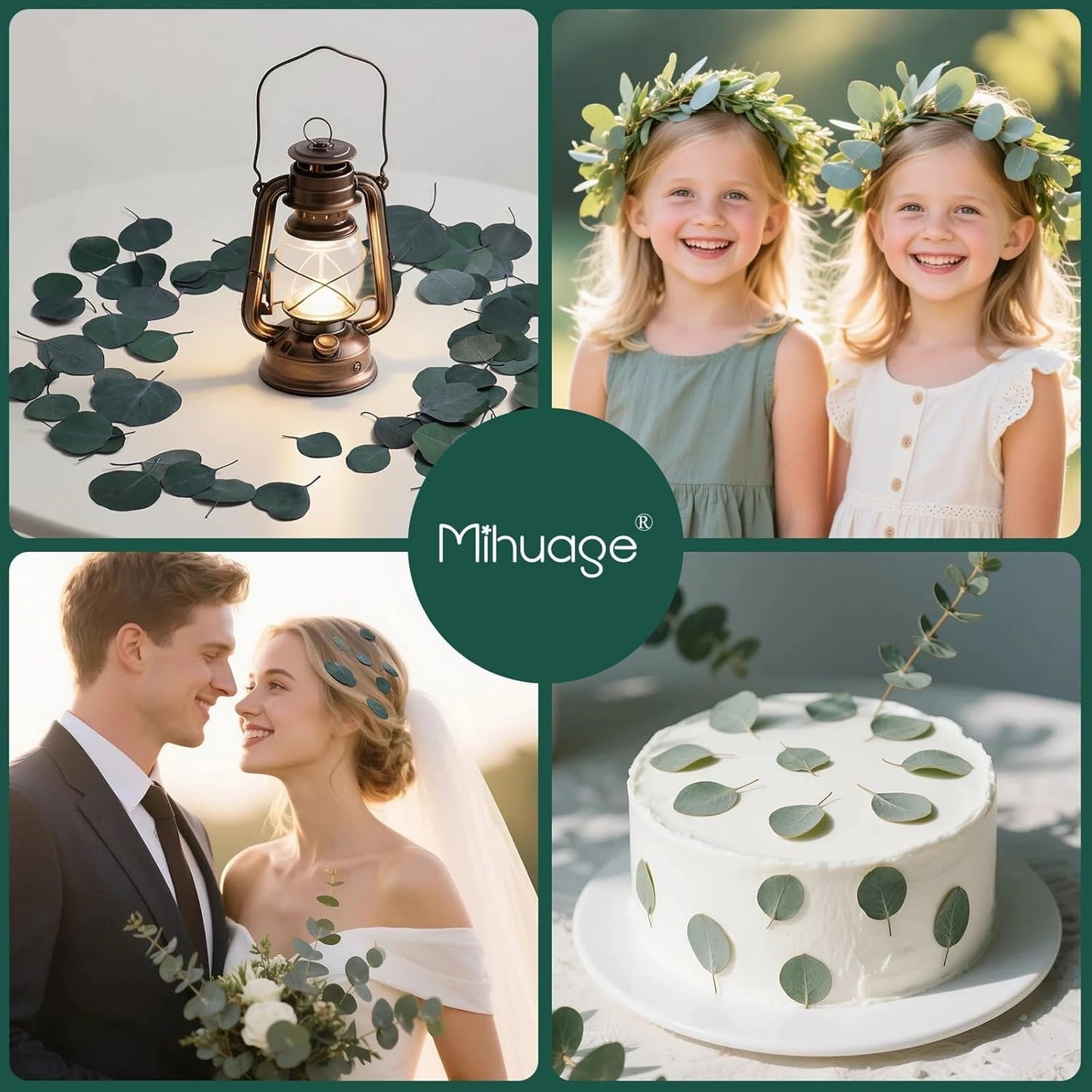 400+ Natural Dried Eucalyptus Leaves – Bulk Green Petals for Wedding, Baby Shower, & Table Decor. Biodegradable Confetti for Cake, Crafts & Party Decorations (6oz)