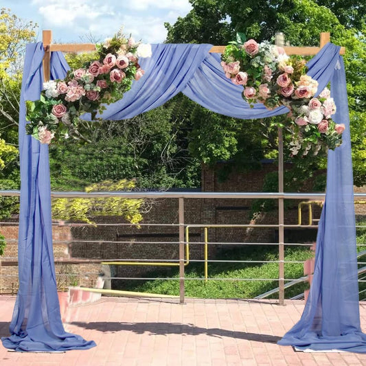 Wedding Arch Draping Fabric 20 Ft Periwinkle Color Chiffon Drapes for Weddings Chiffon Wedding Arch Drapes Fabric Ceremony Reception Swag Chiffon Fabric Drapery Party Ceiling Decoration
