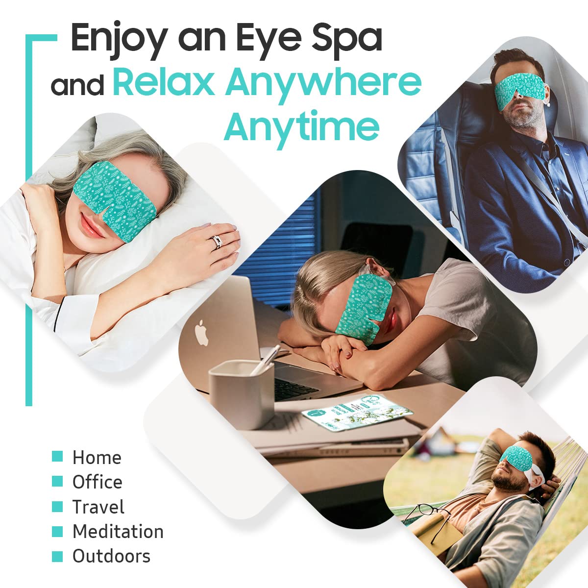 30Packs Steam Eye Mask, Heated Eye Mask Warm Compress for Eyes, Self Heating Warm Eye Masks Disposable Steam Mask for Home Sleep, Spa, Travel Essentials & Relaxation Gifts (Unscented)