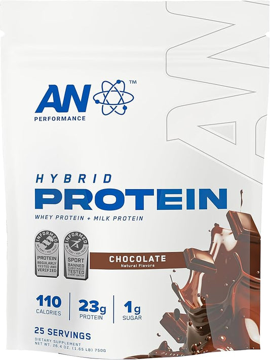 an Performance Whey Protein Powder | Chocolate | 23g Protein, 1g Sugar, 100 Calories | Gluten-Free, Low Carb, Low Fat | Keto Friendly | Essential Amino Acids | 25 Servings