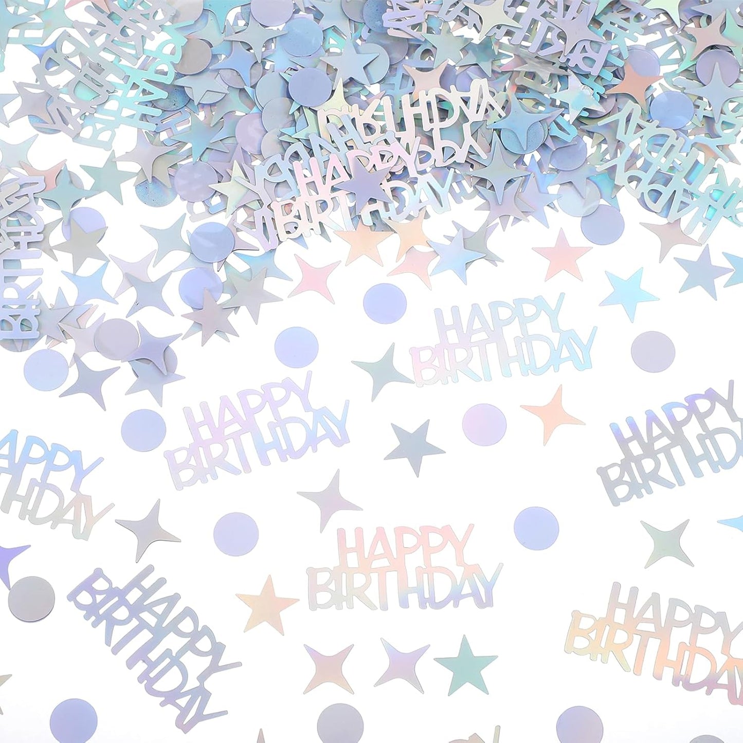 Birthday Confetti for Table, Glitter Birthday Confetti Metallic Foil Sprinkles Table Scatter for Kid Adult Party Baby Shower Decorations DIY Craft Festive Tables Decoration