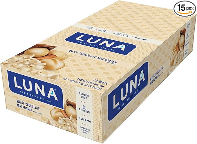 Clif, Bar Luna White Chocolate Macadamia 15 Count, 25.35 Ounce