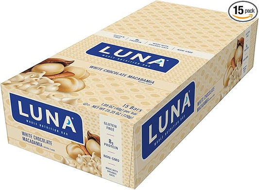 Clif, Bar Luna White Chocolate Macadamia 15 Count, 25.35 Ounce