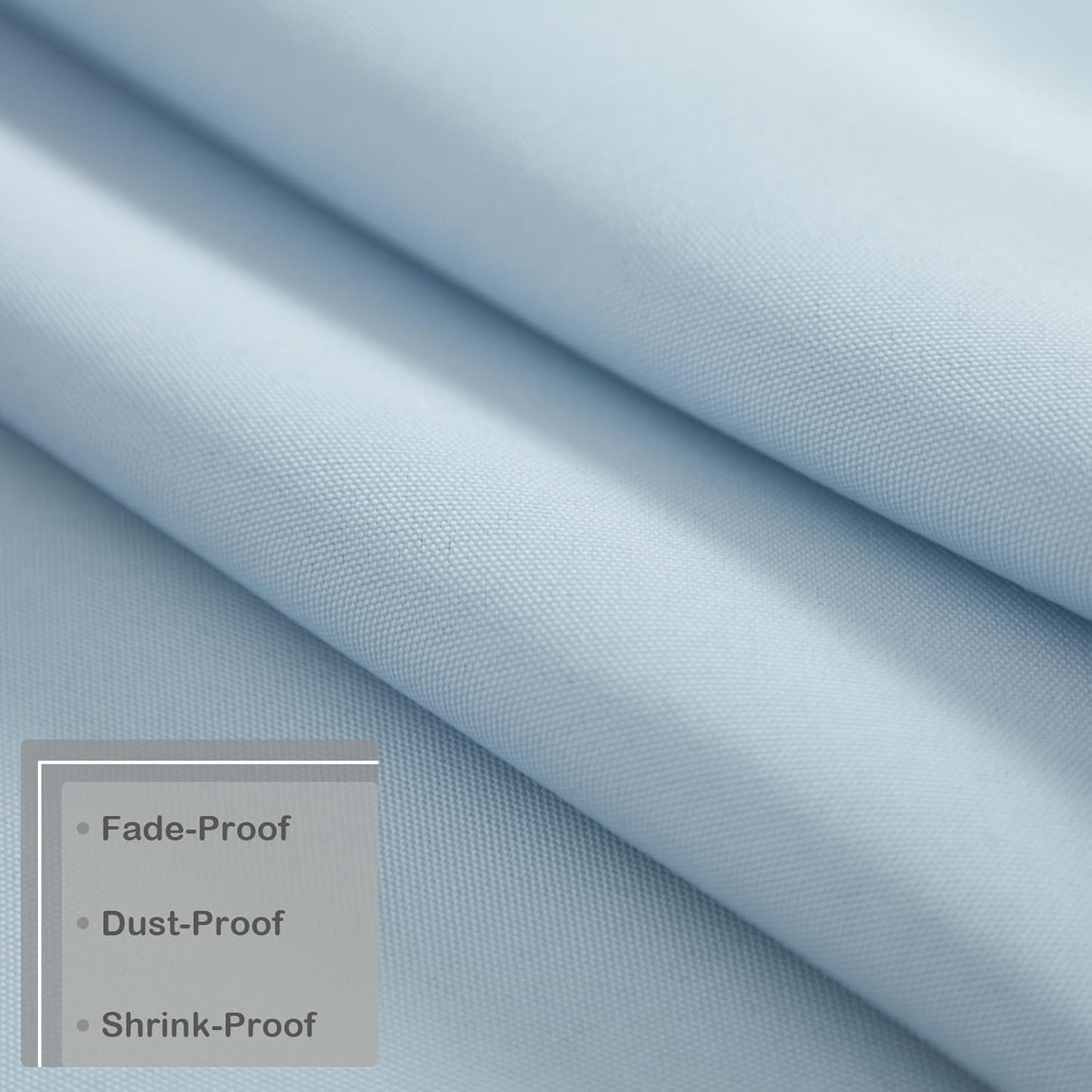 Small Square Light Blue Tablecloth 24 x 24 Inch Polyester Fabric Washable Table Cover Decorative Wrinkle Resistant Solid Color Table Cloth for Nightstand Party Wedding Camping