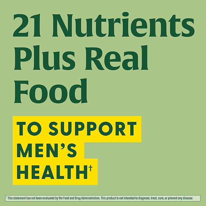 MegaFood Men's 40+ One Daily Multivitamin for Men With Vitamin B, Vitamin D3, Selenium, Zinc & Real Food - Immune Support, Energy Metabolism, and Muscle & Bone Health – Non GMO; Vegetarian - 90 Tabs