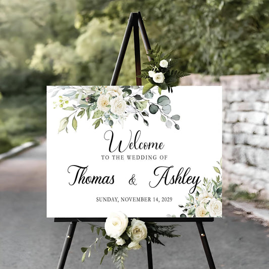 Personalized Wedding Welcome Sign, Rustic Wedding Decorations For Ceremony, Wedding Memorial Sign, Wedding Entrance Sign, Welcome Sign For Wedding Entrance