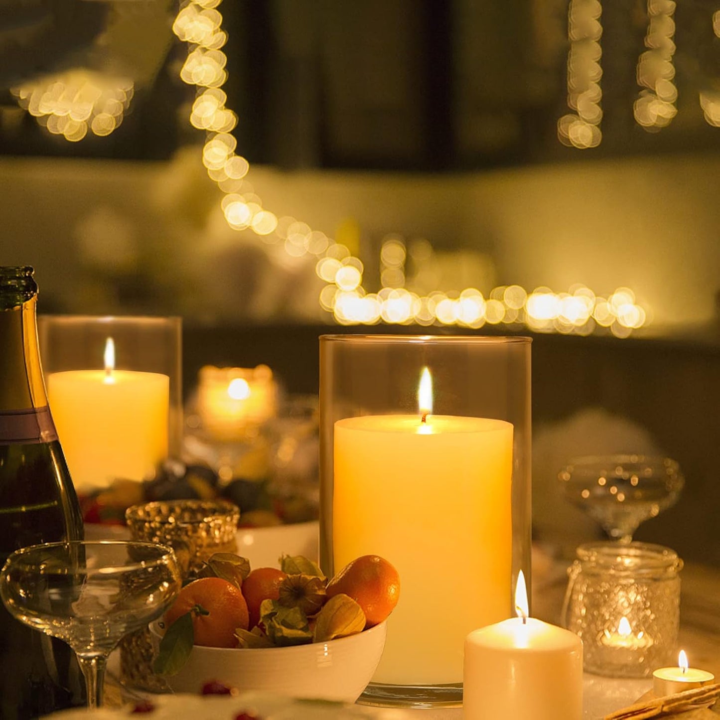 6 Pack Clear Glass Cylinder Vases, 6 Inch Flowers Vase, Floating Candle Holder for Table Centerpiece, Ideal for Wedding, Party Supplies and Home Decor