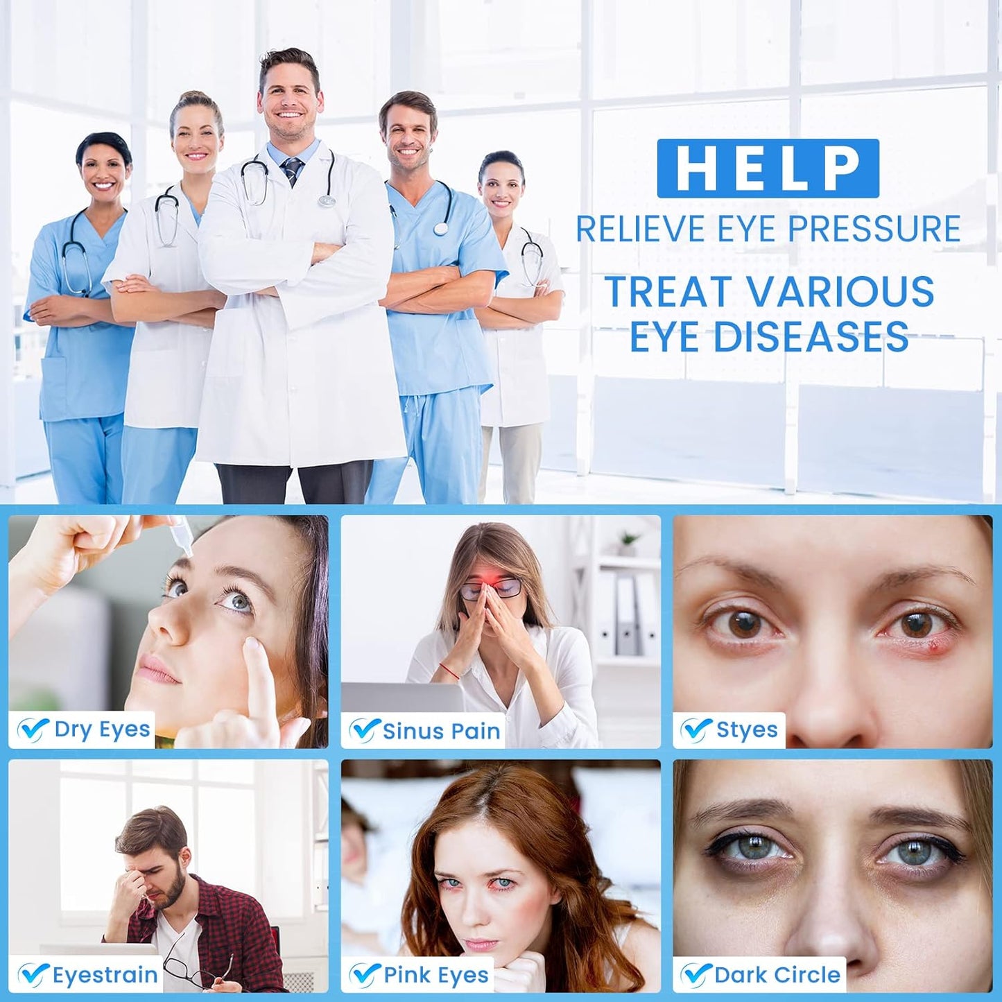 Heated Eye Mask Cordless, USB Eyes Heating Pad, Mask with Temperature Control, Electric Warm Eye Compress for Dry Eyes, Blepharitis, Chalazion, Gift for Men Women(Pack of 2)