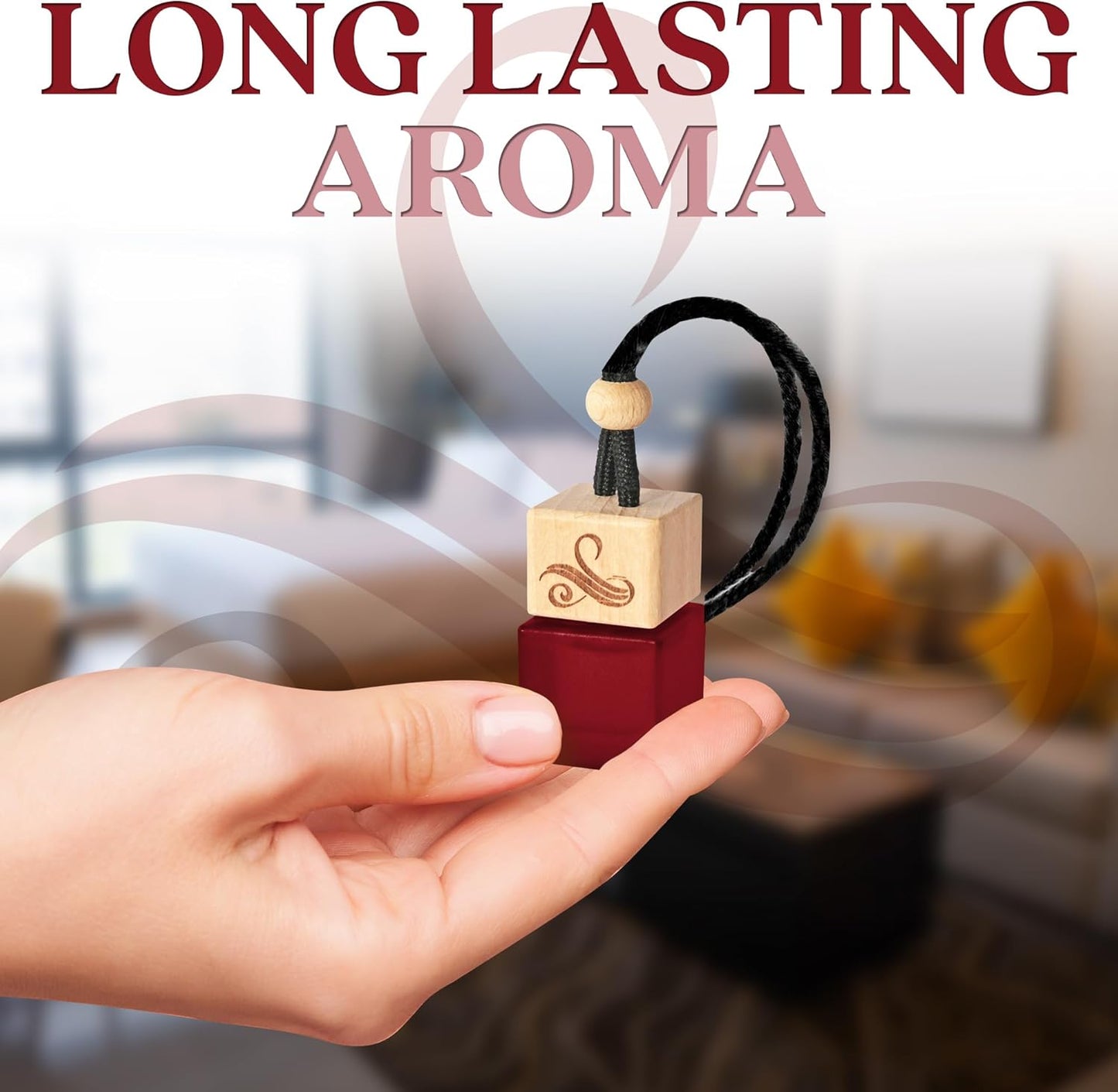 Carat Rouge Car Air Fresheners Gift Set | Luxury Perfume-Inspired Car Air Freshener for Women | Strong and Sophisticated Car Scents for Women | Refillable Essential Oil Infused Car Cologne by Perfa