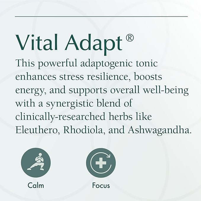 Natura Health Products Vital Adapt Supplement - Daily Nourishing Adaptogenic Tonic for Endocrine Function Support - Featuring Rhodiola, Ashwagandha, Cordyceps, Reishi (4 Fluid oz)
