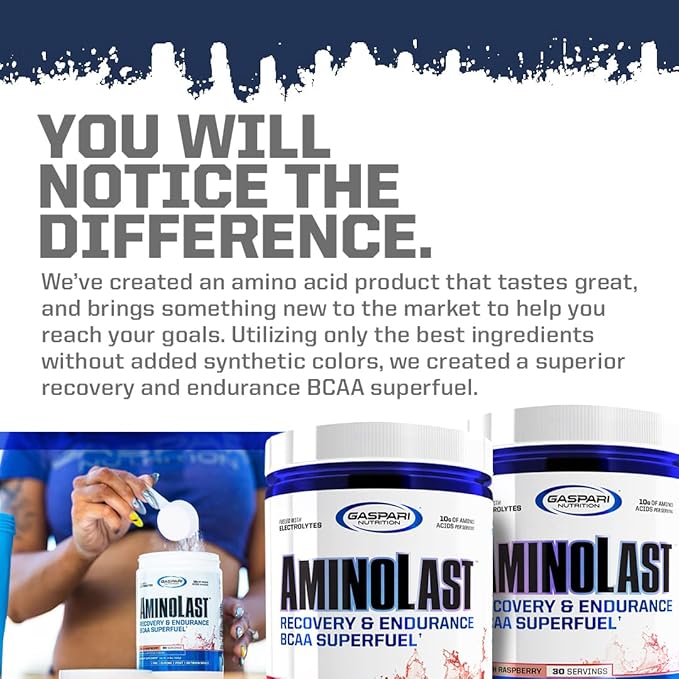 Gaspari Nutrition: AminoLast, Muscle Recovery and Endurance BCAA Fuel, Enhances Recovery & Replenishes Electrolytes, 30 Servings (Fruit Punch)